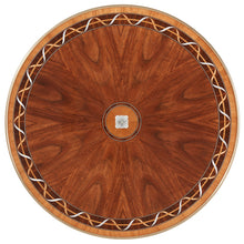 Mahogany Side Table with Floral Inlay