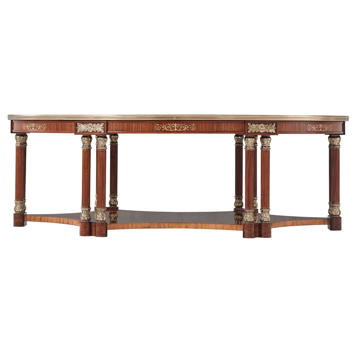 Mahogany Coffee Table with Mother of Pearl Inlay 