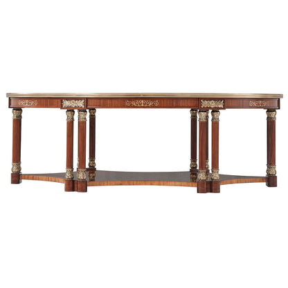 Mahogany Coffee Table with Mother of Pearl Inlay 