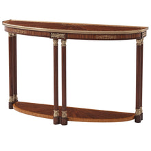 Mahogany Demi Lune Console Table