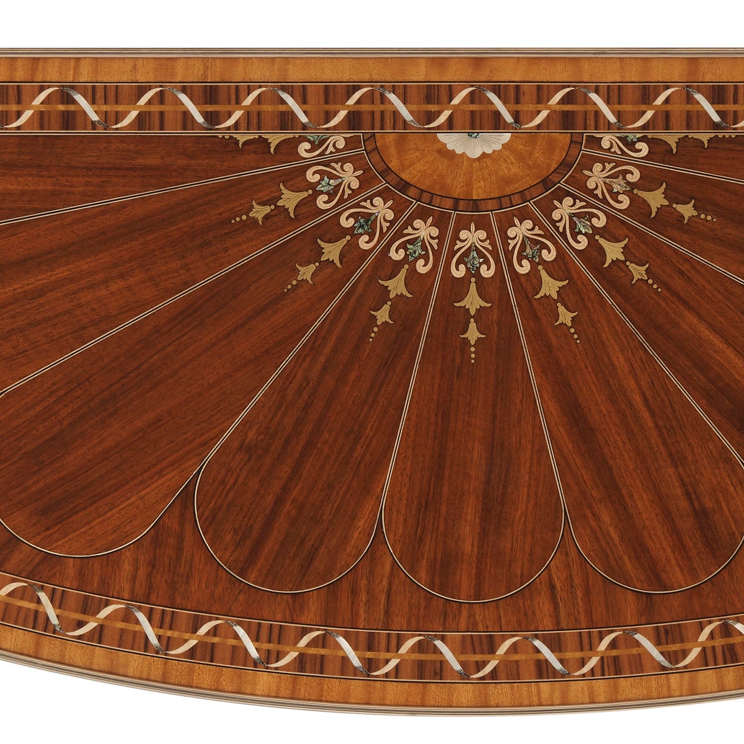 Mahogany Demi Lune Console Table