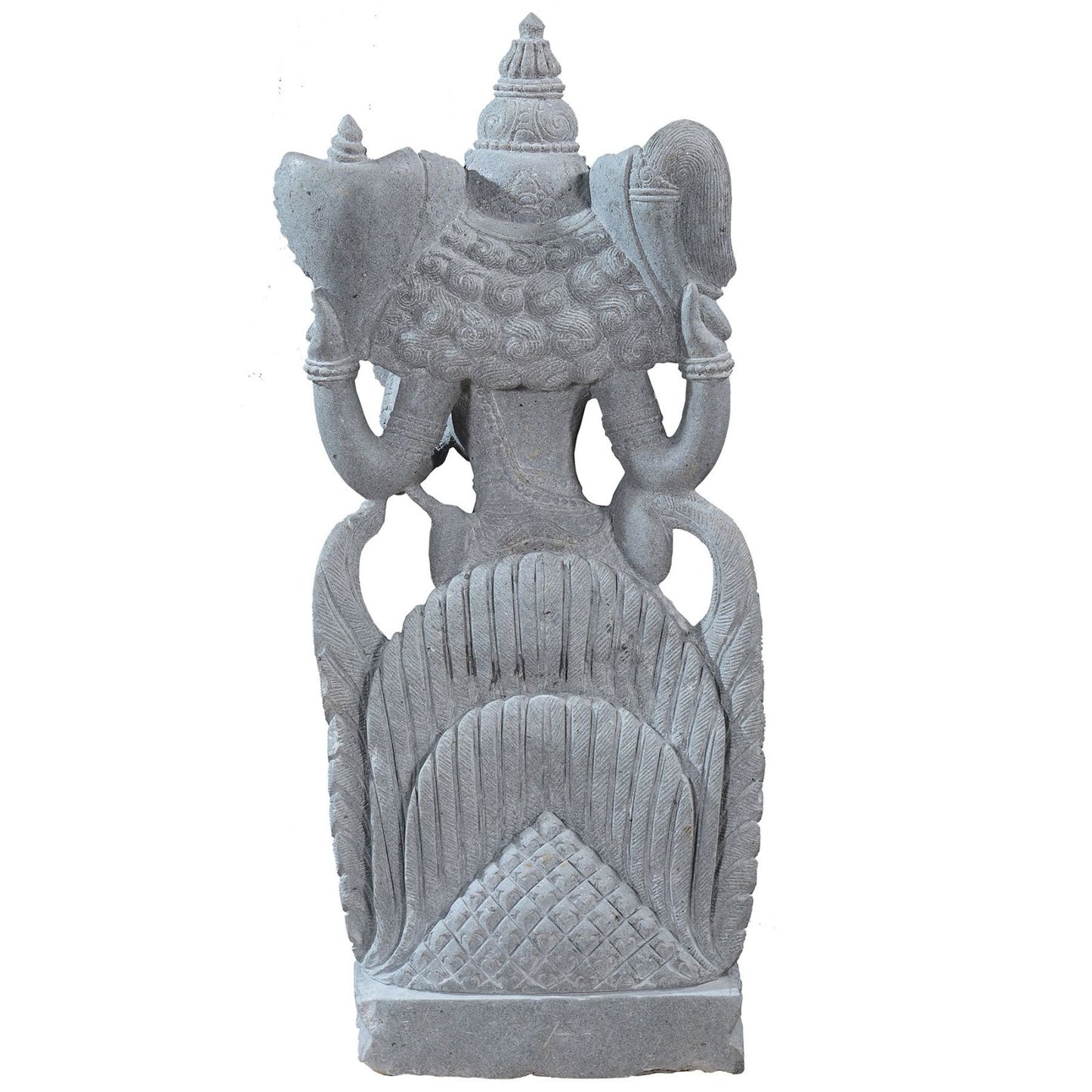 Garden stone statue of hindu goddess Saraswati