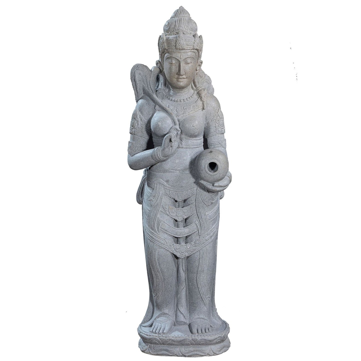 Large Garden Stone Statue of Standing Dewi Sri - Goddess of The Earth