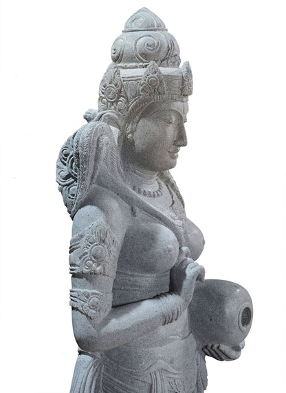 Large Garden Stone Statue of Standing Dewi Sri - Goddess of The Earth