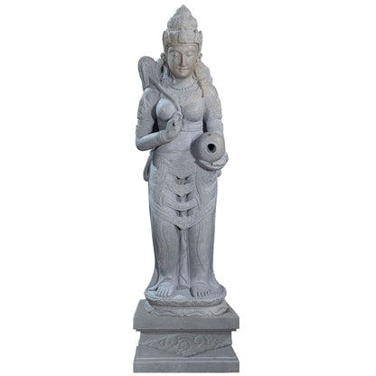 Large garden Stone statue of standing Dewi Sri - Goddess of the earth