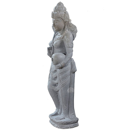 Large Garden Stone Statue of Standing Dewi Sri - Goddess of The Earth