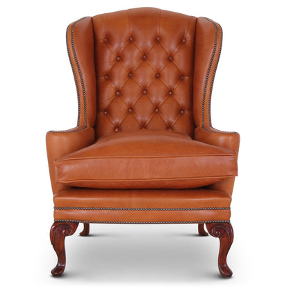 Traditional Leather English Wingchair