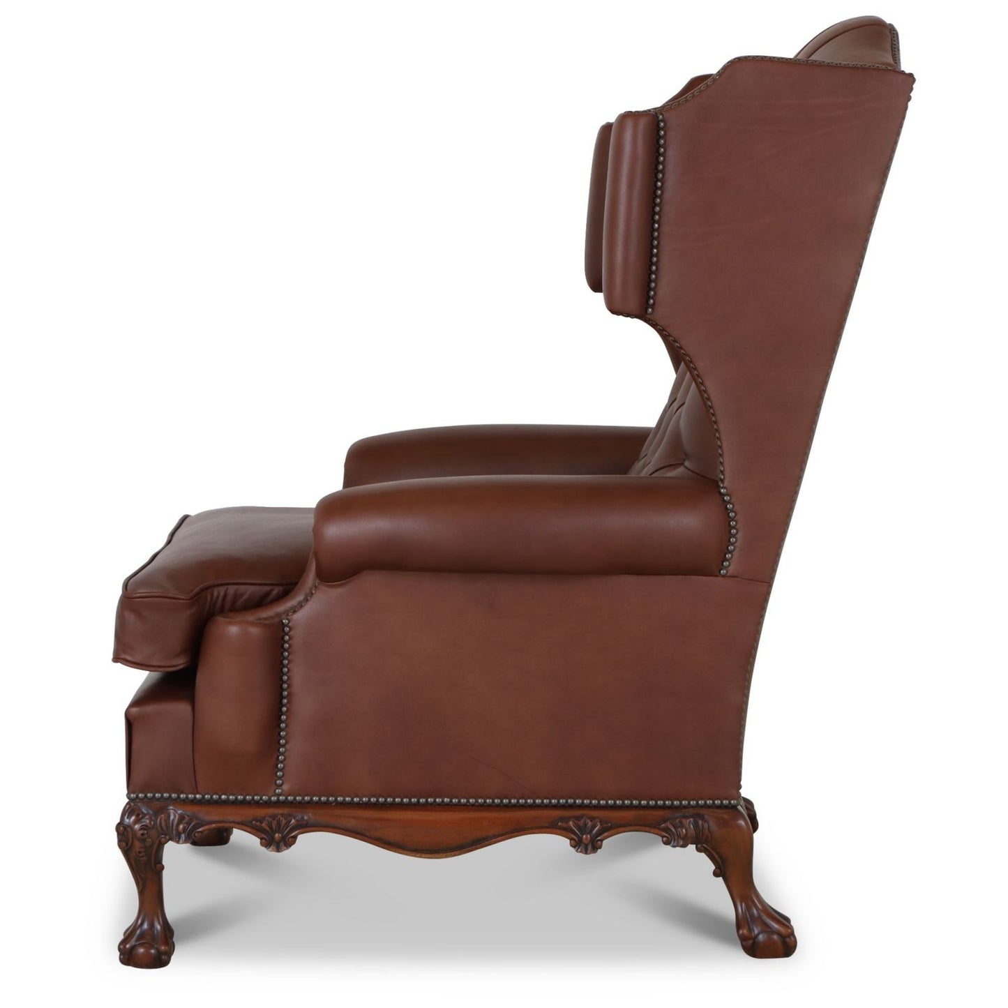 The Dryden Wingchair in Chocolate Brown