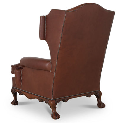 The Dryden Wingchair in Chocolate Brown