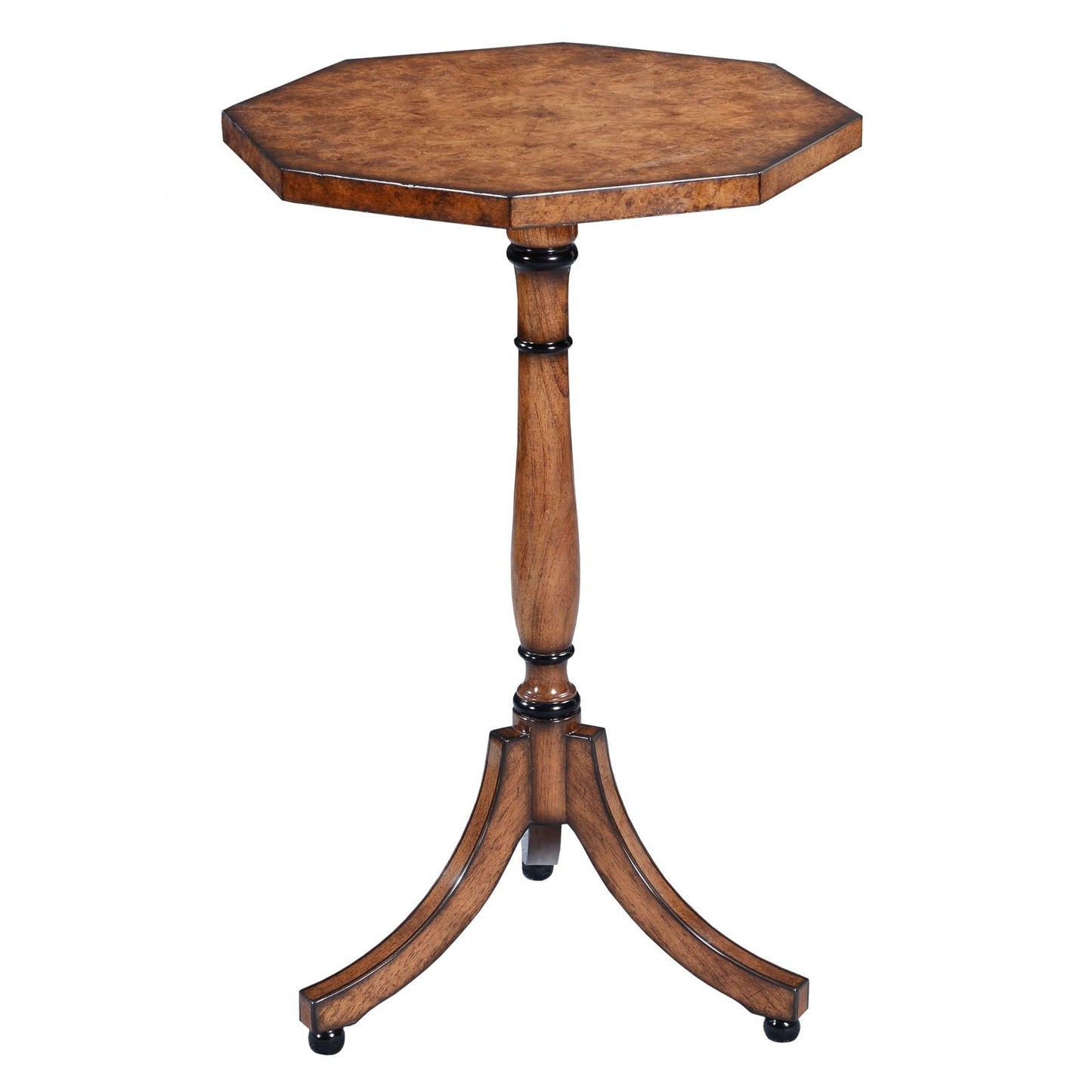 Octagonal Wine Table in Burr Oak