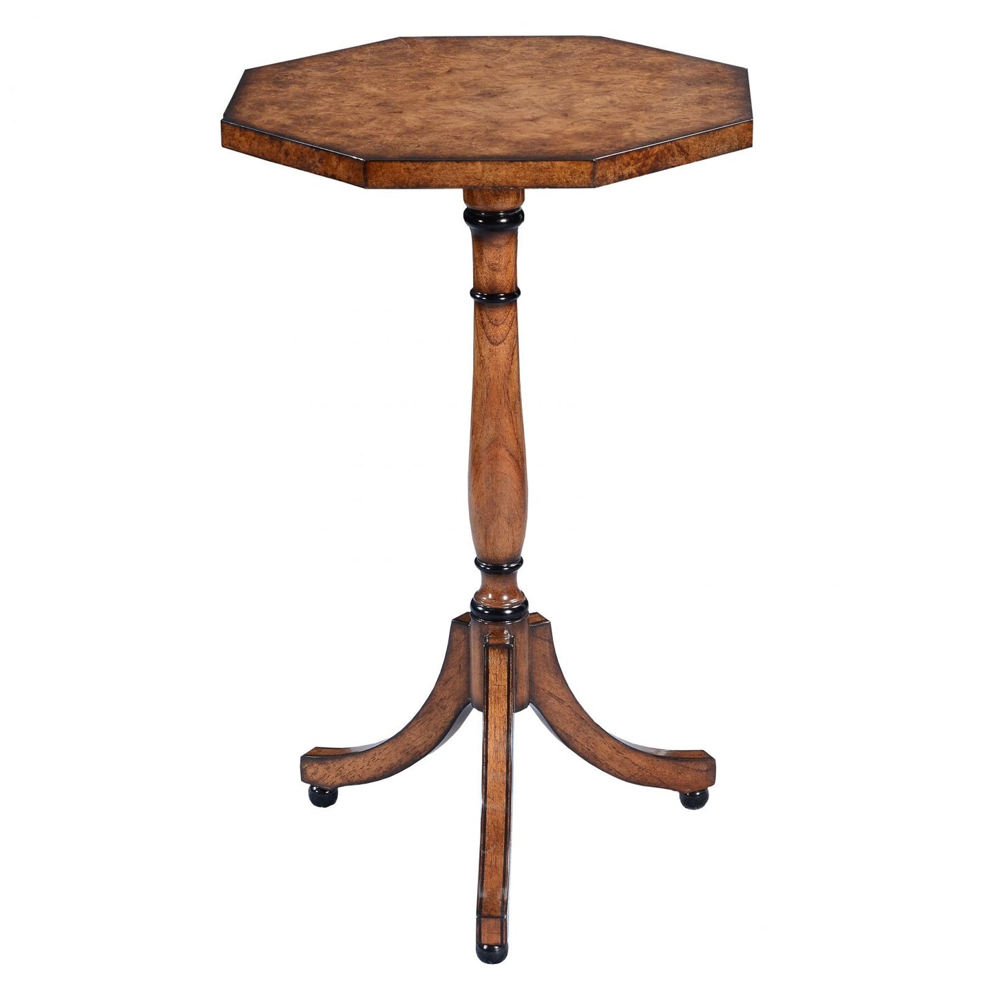 Octagonal Wine Table in Burr Oak