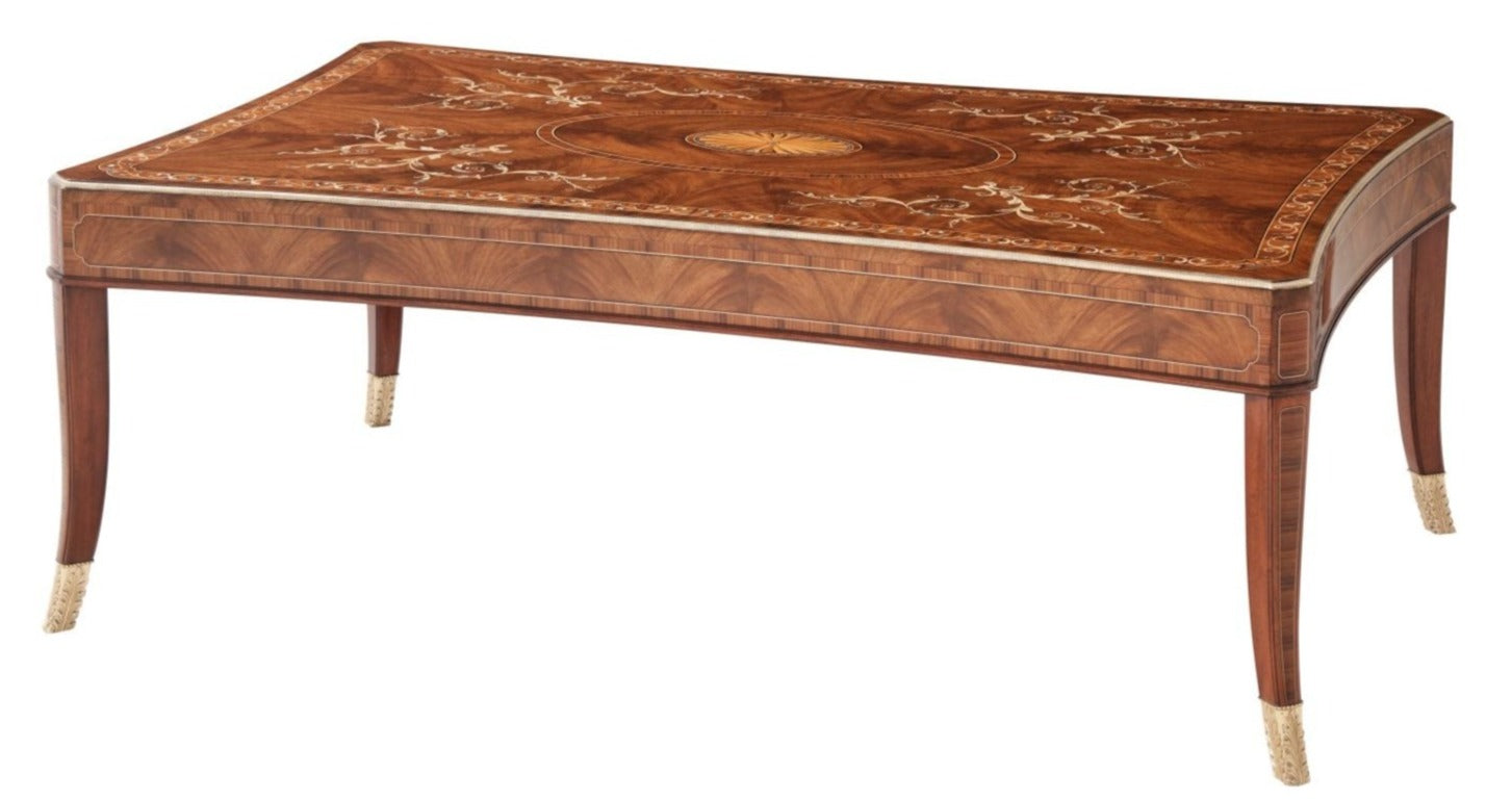 Late Georgian Coffee Table with Mother of Pearl Inlay