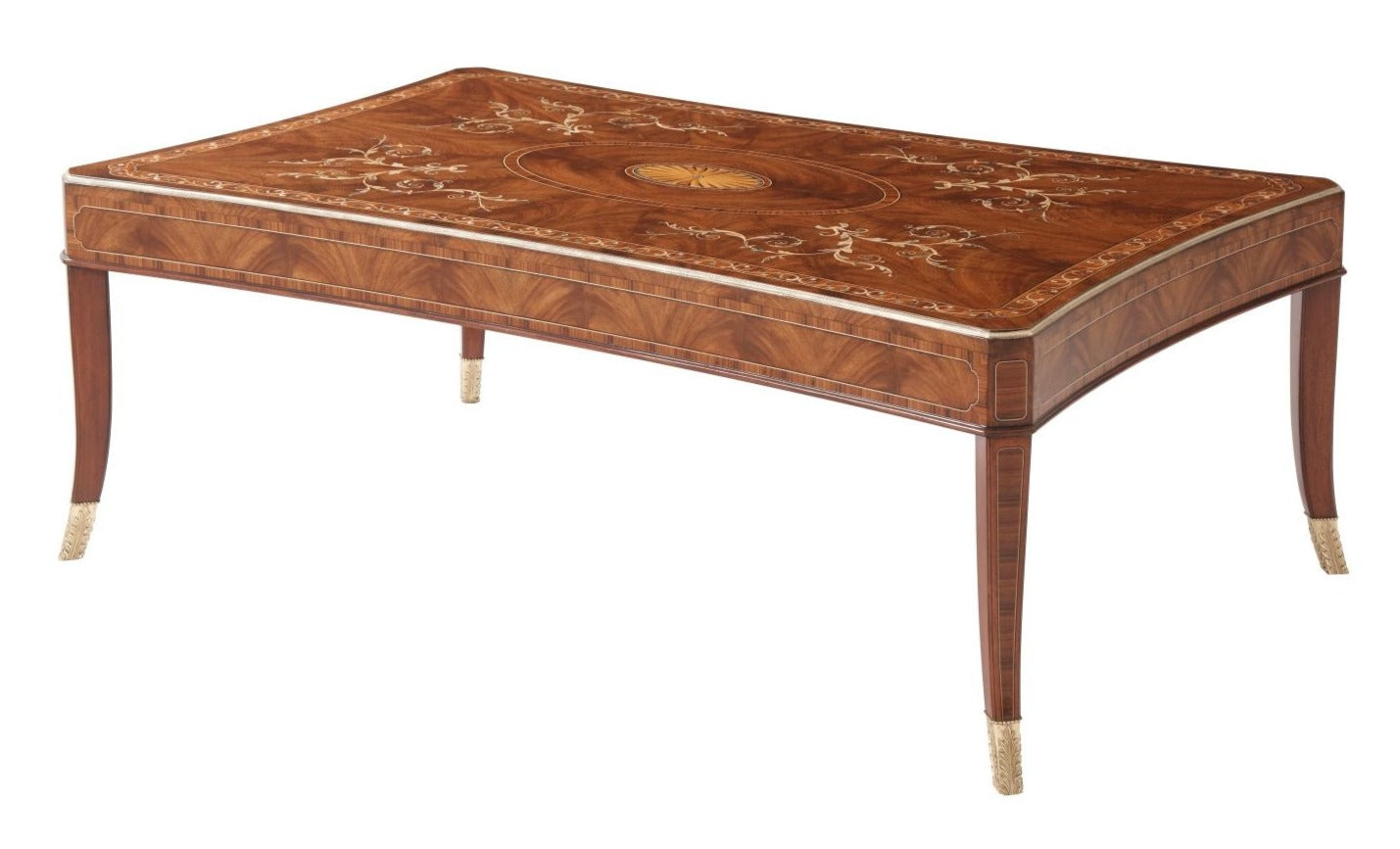 Late Georgian Coffee Table with Mother of Pearl Inlay