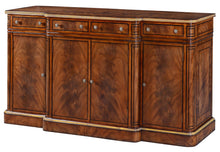 Thomas Hope Style Mahogany Gilded Breakfront Sideboard