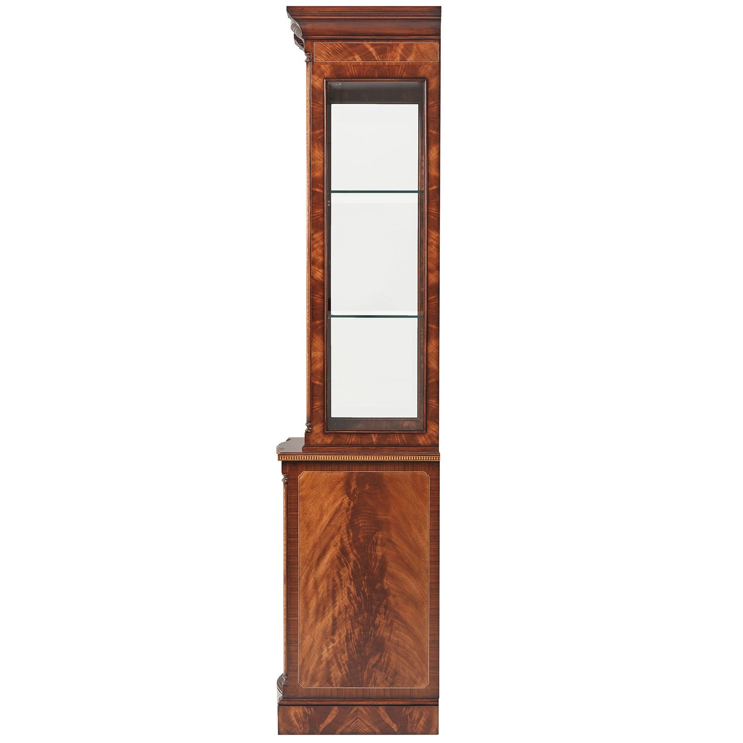 Morado banded Mahogany Display Cabinet