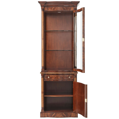 Morado banded Mahogany Display Cabinet