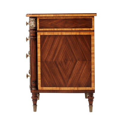 Serpentine Brass Inlaid Nightstand