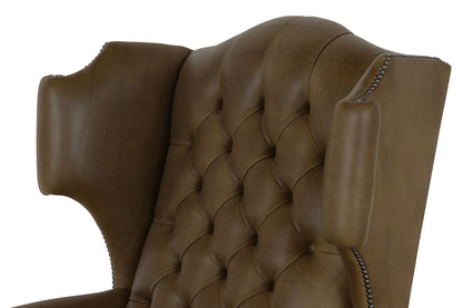 The Dryden Wingchair in Olive Green