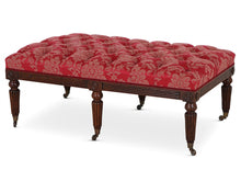 large footstool damask fabric