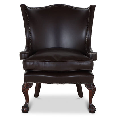 Okeford leather wingchair 