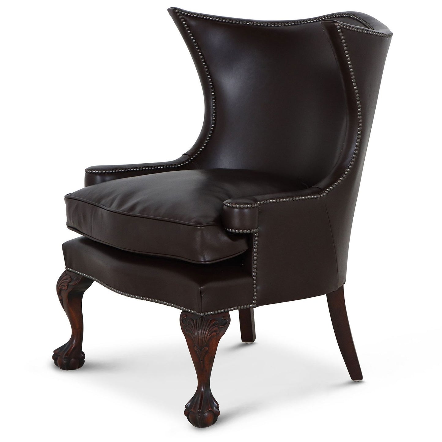 Okeford leather wingchair 