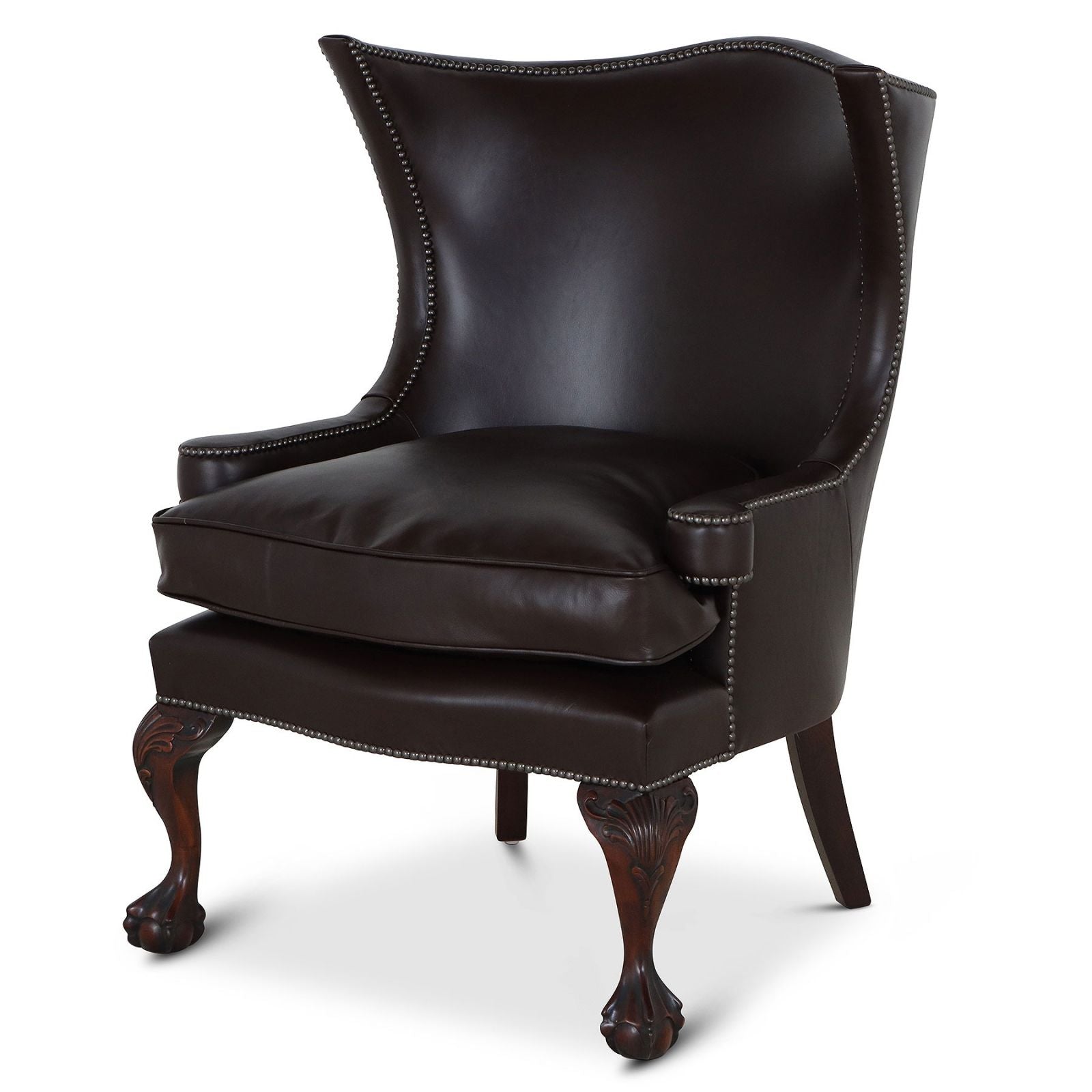 Okeford leather wingchair 