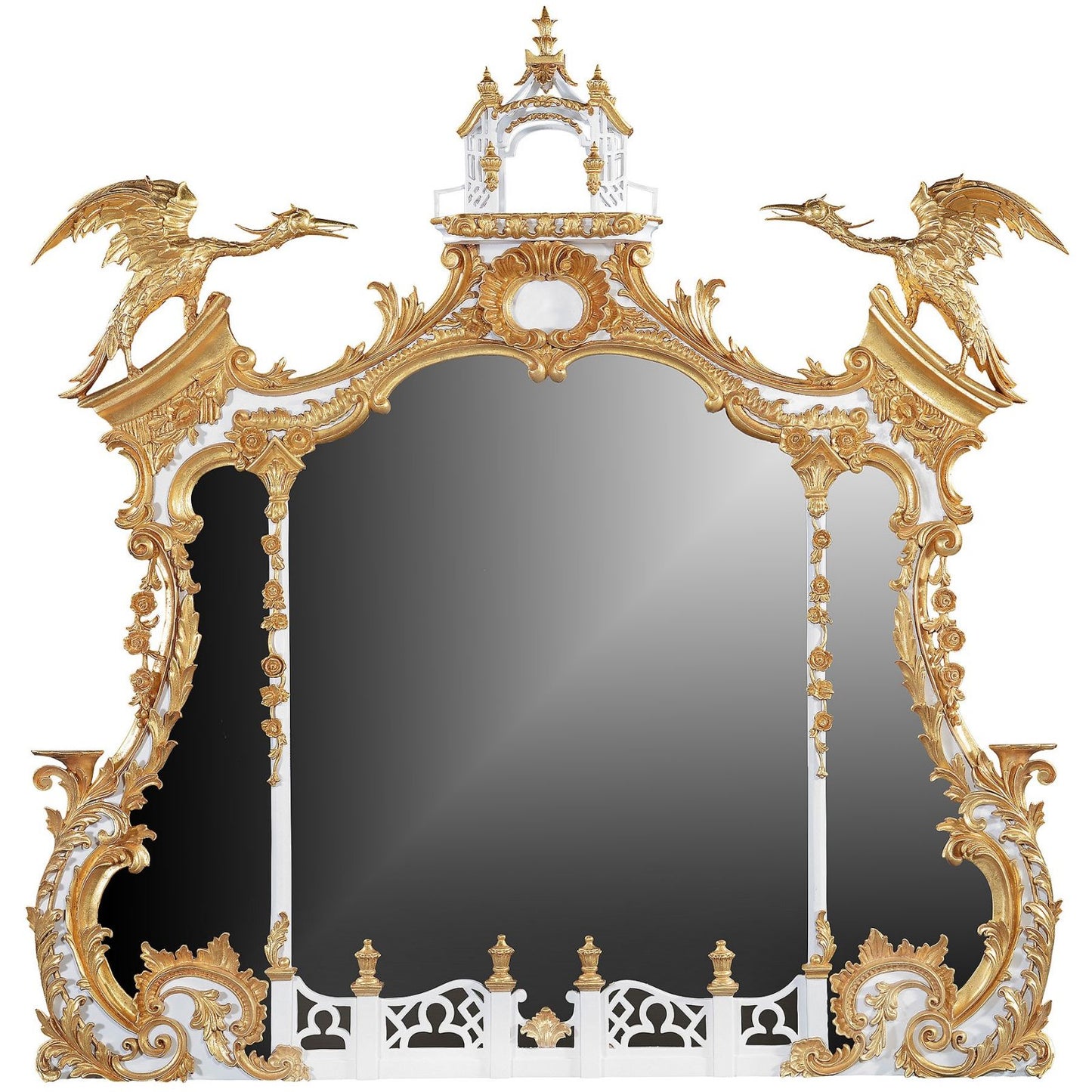 18th Century Chippendale Overmantel Mirror.