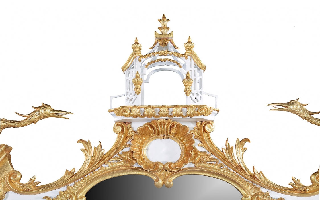 18th Century Chippendale Overmantel Mirror.