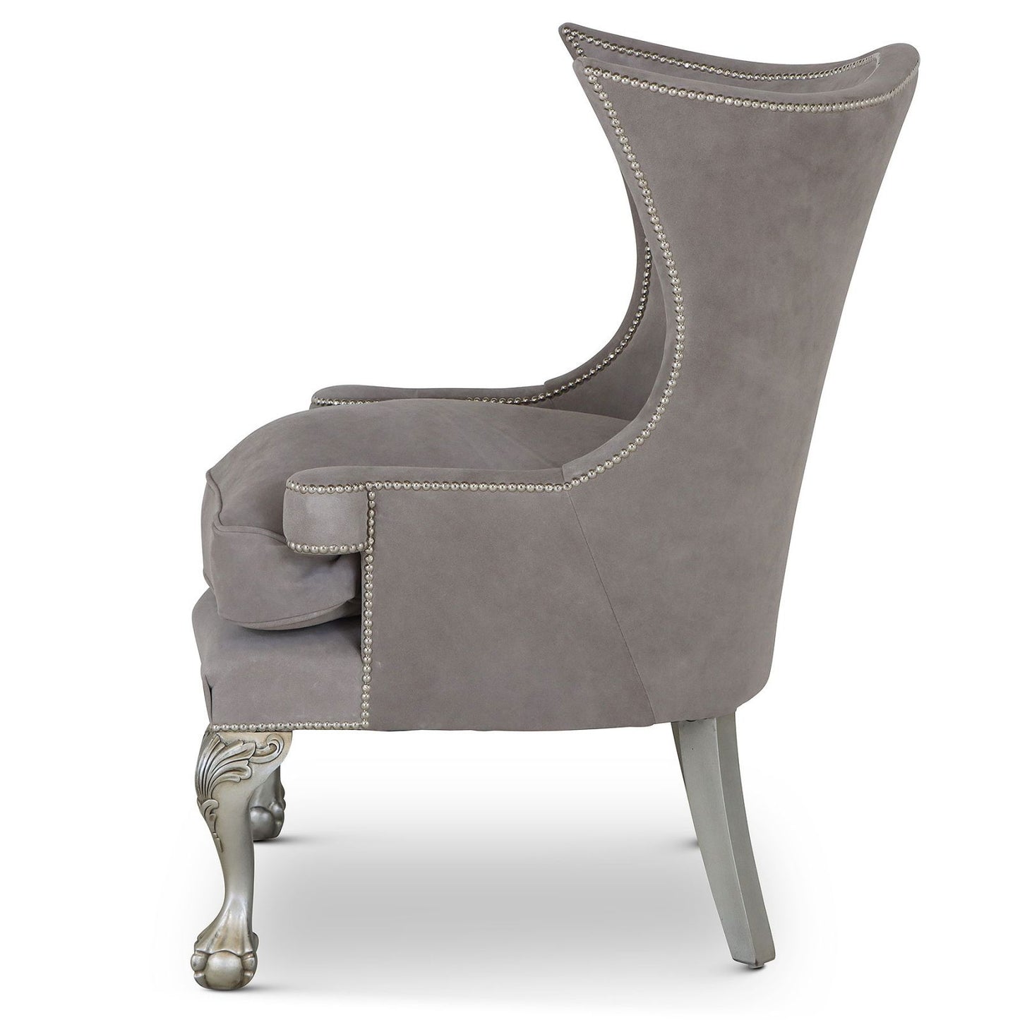 Okeford Suede Wingchair Grey