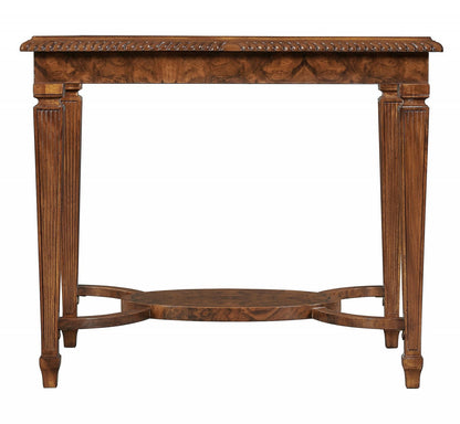 Burr Walnut Side Table with Glass Top