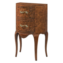 Continental Style Demi Lune Console in Burr Walnut