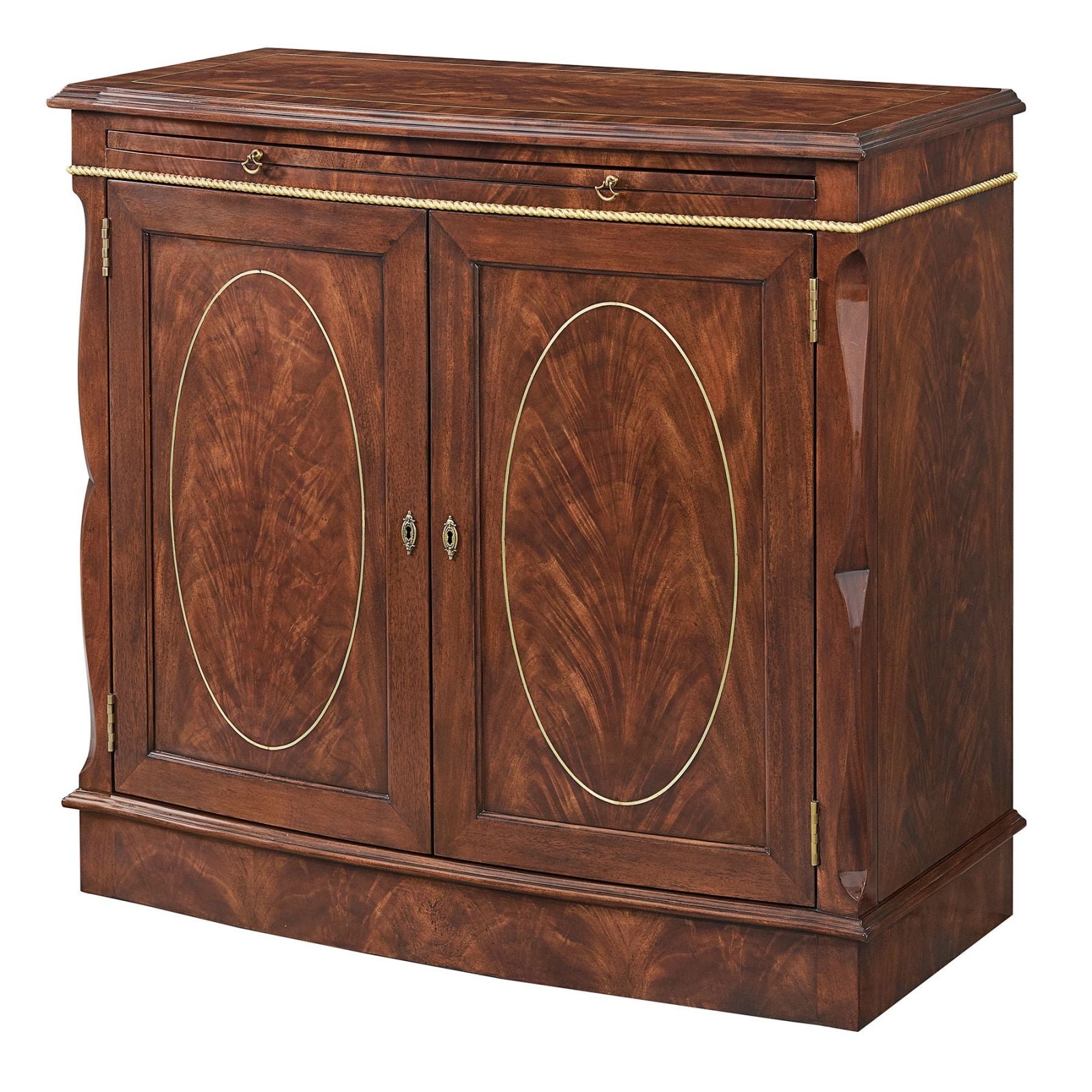 Bow Fronted Mahogany Side Cabinet