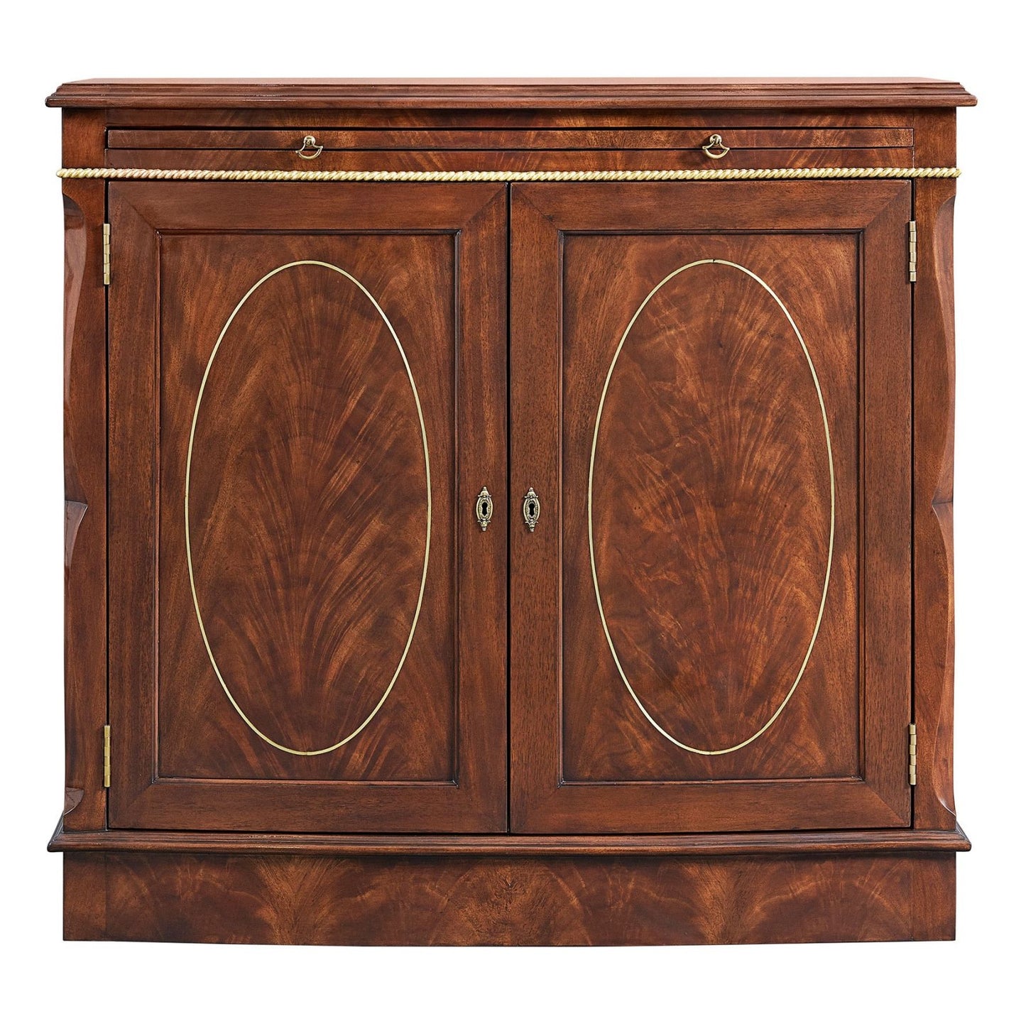 Bow Fronted Mahogany Side Cabinet