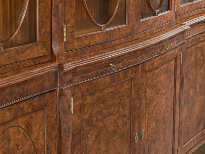 Serpentine Burr Walnut Display Cabinet