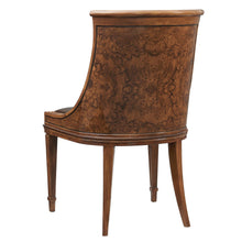 Scoop Back Burl Walnut Dining Chair