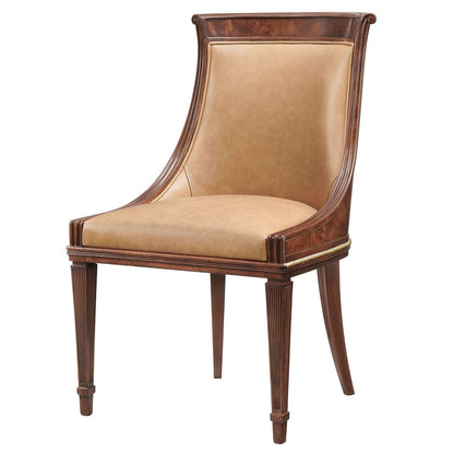 Scoop Back Crotch Mahogany Dining Chair