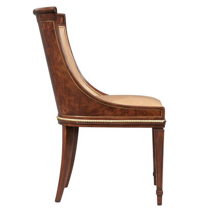 Scoop Back Crotch Mahogany Dining Chair