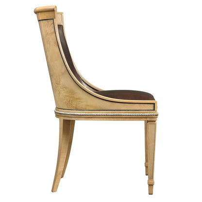 Scoop Back Crotch Sycamore Dining Chair