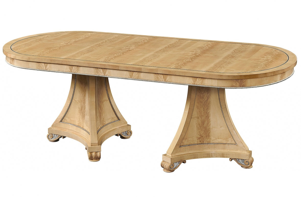 Robert Adam Style Dining Table Crotch Sycamore 