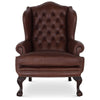 traditional english leather wingchair