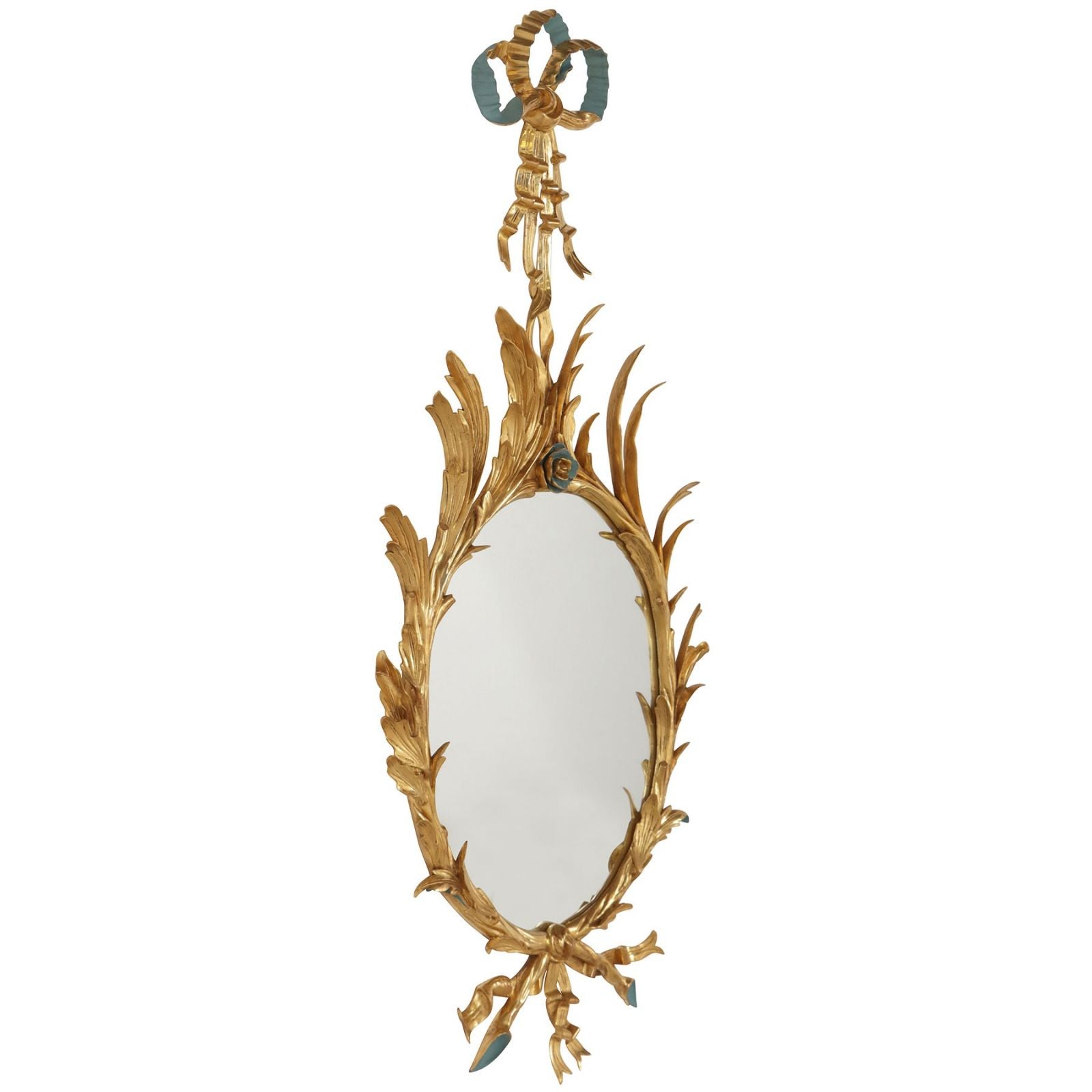 Ribbon Tied Water Gilded Mirror