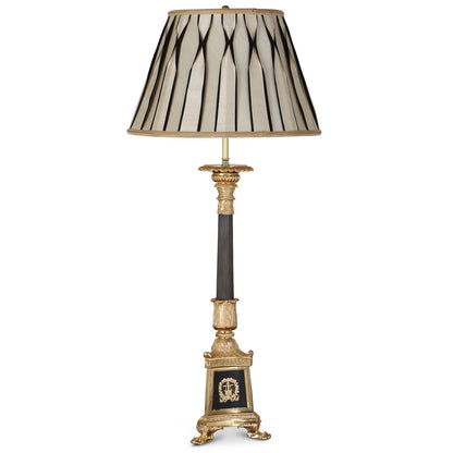 Gold Lacquer & Black Napoleon Lamp