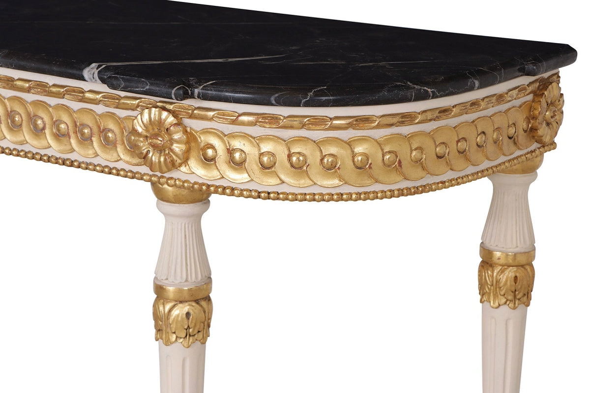 black marble console table