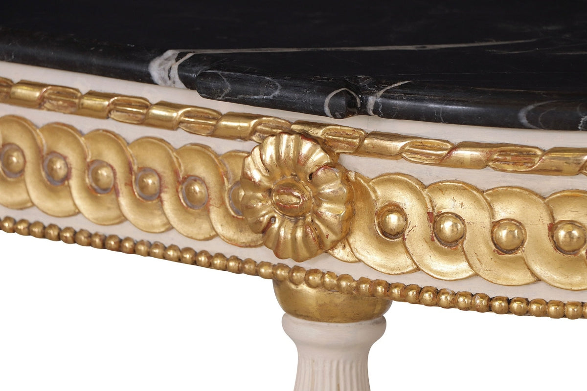 black marble console table