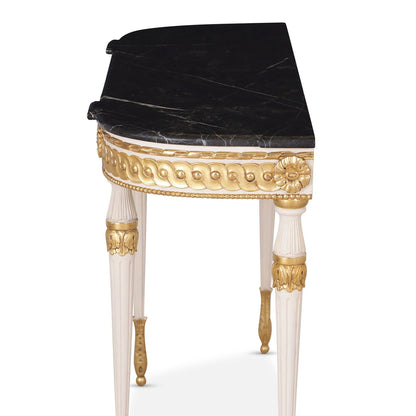 black marble console table