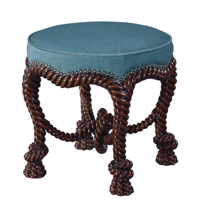 Hand carved circular stool 