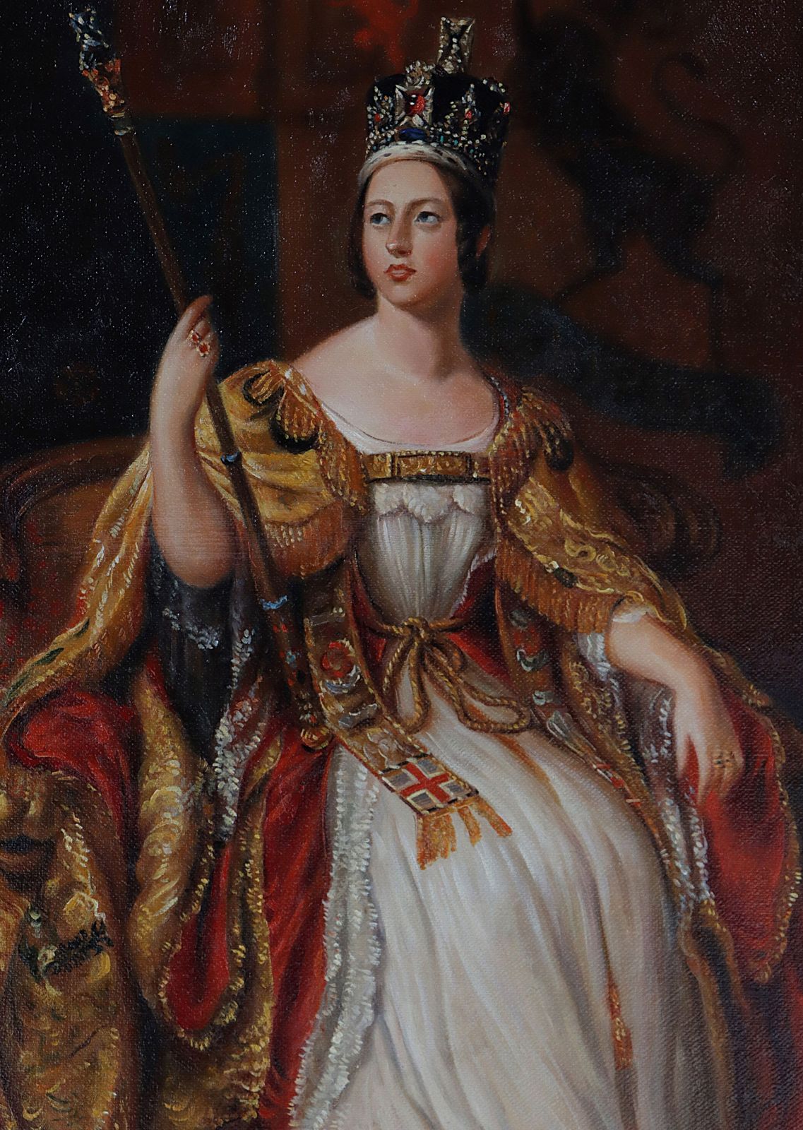 Queen Victoria in style of Sir George Hayter