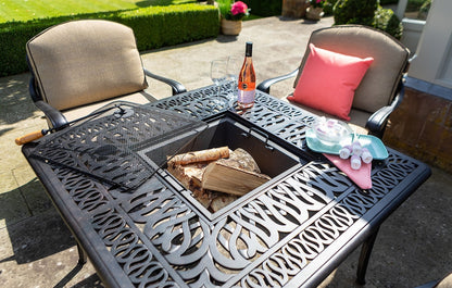 fire pit bbq table grill