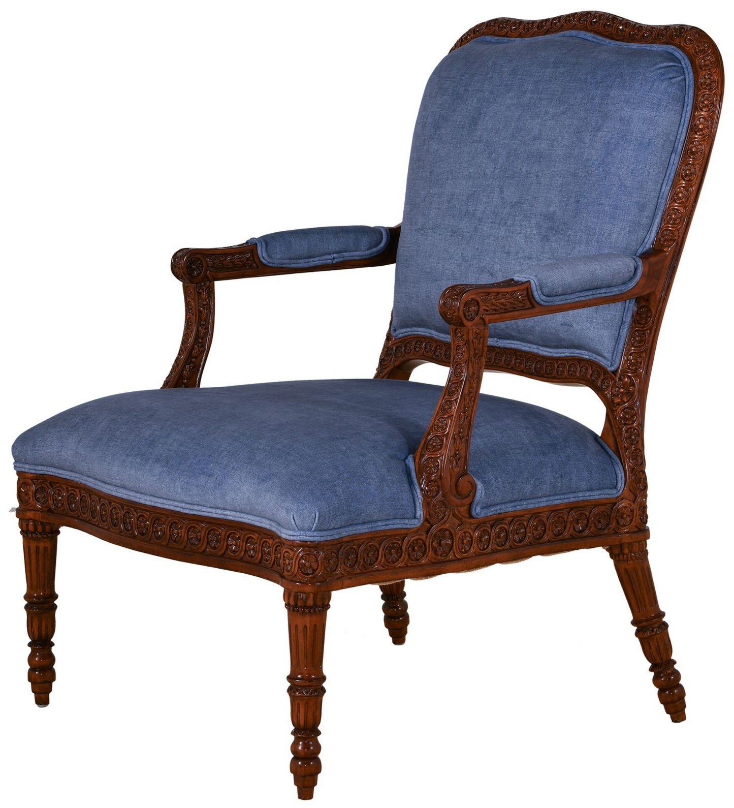 James Chair Mahogany Bluebell