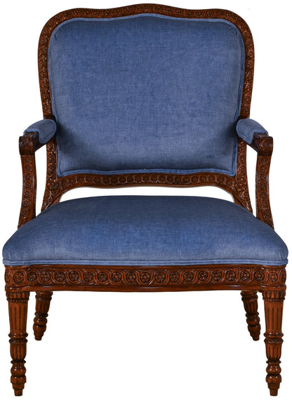 James Chair Mahogany Bluebell